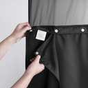 Barossa Design Fabric Snap-in Liner 70" W x 54" H - Hotel Style Removable Replacement Inner Liner, Machine Washable & Water Repellent - Black, 70x54