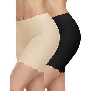 Blueinn Smooth Loose Fitting Anti Chafing Shorts for Under Dresses Women Slip Shorts Seamless Boyshorts Panties nu/bk-4XL at Amazon Womens Clothing store