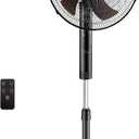 OLIXIS 17" Standing Fan with Remote, Oscillating Pedestal Fans for Bedroom w/ 15H Timer, Stand Up Fan w/ 3 Speed & 3 Wind Modes, Adjustable Height & Tilt Head, 17"*17"*51.18"