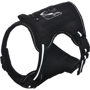 Amazon Basics No-Pull Dog Harness, Adjustable Front Clip, Escape Proof Tactical Vest, Medium, Black
