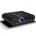 Pyle Wireless Bluetooth Home Audio Amplifier - 90W Dual Channel Mini Portable Power Stereo Sound Receiver w/ Speaker Selector, RCA, AUX, LED, 12V Adapter - For Smartphone PA, Studio Use - PFA330BT