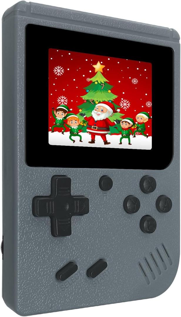 Retro Handheld Games Console, Built-in 400 Video Games,Portable Video Gaming Player with 3.0 Inch IPS Screen and Rechargeable Battery (Gray)