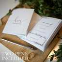 Vow Books His & Hers  Set of 2 with Silver & Rose Gold Pens, 28 Pages  Wedding Vow Book Journals, Keepsake for Ceremony, Evoware