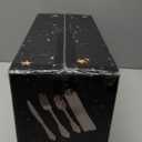 Liacere 400PCS Silver Plastic Silverware - Pre Rolled Napkins Disposable Silver Cutlery-Premium Quality Gold Plastic Utensils - Includes 100Forks,100Knives,100Spoons,100Napkins&Christmas