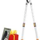 AIRAJ Telescoping Anvil Loppers, Heavy Duty Branch Cutter Tree Trimmer with SK5 Steel Spare Blade, 27-41''Adjustable Aluminum Handle, Labor-Saving Garden Tools for Cutting Thick Branches Up to 2 Inch, 108cm
