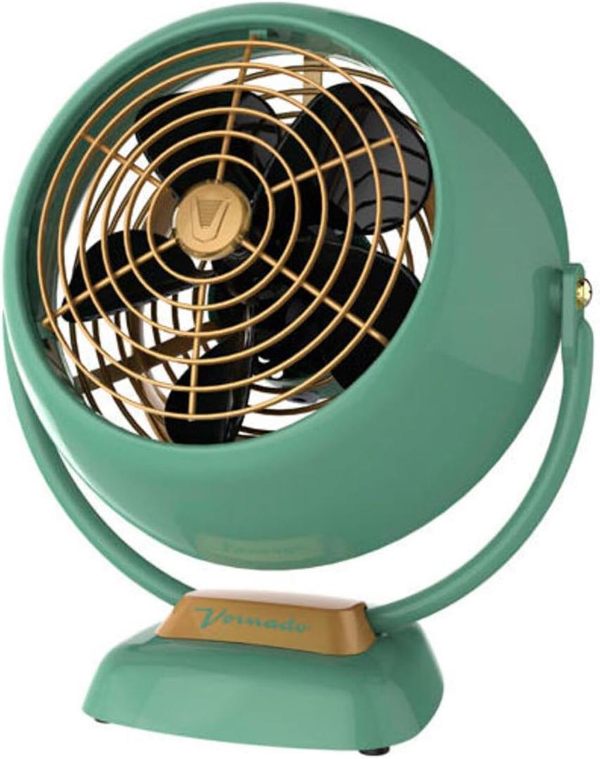 CR1-0224-17 VFan Junior Vintage Air Circulator, Green Metal - Quantity 2