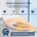 Smart Bidet Toilet Seat with Remote, Adjustable Heated Seat&Air Dryer, Endless Instant Warm Water, Multiple Spray Modes, Stainless Steel Nozzle, Soft Close, Deodorizer, 3D Curved(AMZ-US-NKH3101-NA)