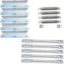 Direct store Parts Kit DG253 5-pack Replacement burner, heat plate/shield, Crossover Tube for Charmglow 720-0289 720-0396 720-0536 720-0578 Gas Grills, 17 inch replacement pipe burner and heat plate
