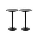 Pearington Santina 2 Pack Round Bar and Pub Table, Black