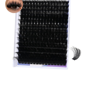 Fluffy Lash Clusters Kit 80D DIY Lash Extension Kit With 10-18MM Thick Individual Lashes Cluster Lash Bond and Seal Remover Tweezers for Eyelash Extension at Home(KIT-80D-280Pcs)