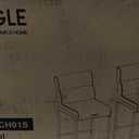 VASAGLE EKHO Collection - Bar Stools Set of 2, Counter Height Stools with Backs, 26.4-Inch Barstools Chairs, Synthetic Leather with Stitching, Mid-Century Modern, Dining Kitchen Island, Forest Green