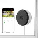 Starlight Window Camera, 2K Resolution, Full-Color Night Vision, Wi-Fi Indoor Security Camera, Wide Angle View, AI Detection (White)