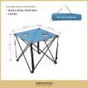 ARROWHEAD OUTDOOR 26 (66cm) Portable Camping Folding Table, 2 Cup Holders, Square, Carrying Case, Steel Frame, High-Grade 600D Canvas, 24" Square Table
