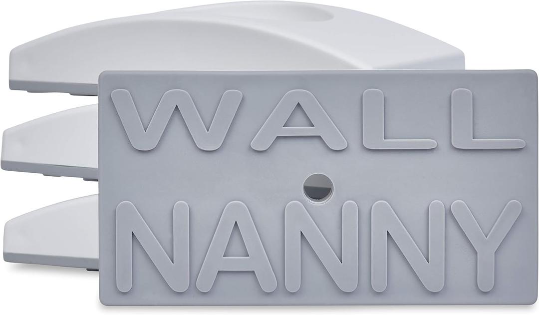 Wall Nanny - Dog Gate Wall Protector (Made in USA) Protects Walls and Doorways from Pet Gates - for Pressure Mounted Indoor Safety Baby Gates (4 Pack) White