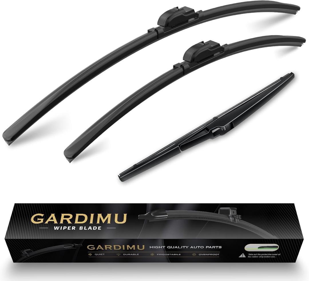 Front and Rear Windshield Wiper Blades, 3 Pcs Front and Back Windshield Wipers Blades Replacement for Lexus UX 250h 300h 2019-2025, 26" 16" 12", Car Window Wiper Blades from 2019 to 2025
