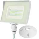 Tesoorda White LED Flood Lights Outdoor, 60W 7200LM IP65 Waterproof Adjustable Knuckle Mount LED Security Light,500W Halogen Equiv,5000K Daylight Dusk to Dawn Flood Light for Yard, Garage