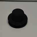 6 Pcs Mini Top Hat Miniature Formal Hats Felt Colorful for Crafts Hair Accessories Christmas Party Ornaments (Black)