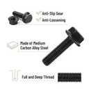 Mr. Pen- Nuts and Bolts Assortment Kit, 272 pcs, Black Carbon Steel, Grade 10.9, M6, M8, M10(12mm to 30mm), Flange Hex Head Metric Assorted Nuts and Bolts