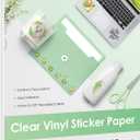 Koala 95% Clear Sticker Paper for Inkjet Printer - Waterproof Printable Vinyl Sticker Paper - 8.5x11 Inch, 15 Sheets, Transparent Glossy - Easy to Use for DIY Personalized Decals