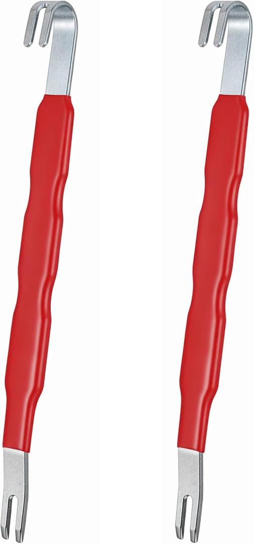 2 Pcs Electrical Connector Separator, Disconnect Tool for Automotive Electrical Connectors, Terminal Connector Removal Pliers for Fuel Injectors, Push Tab & Wire Connectors (Red)