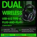 WESEARY Wireless Gaming Headset for PS5, PS4, PC, Switch & Mac, 20ms Ultra-Low Latency, 2.4GHz USB & Bluetooth 5.4 Gaming Headphones with Mic, 50H Battery Life, 3D Spatial Audio, Aurora Purple