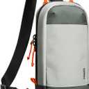 tomtoc Sling Crossbody Bag for Nintendo Switch 2, Protective Travel Chest Carrying Gaming Pouch with 8 Game Cartridges Slots (Gray)