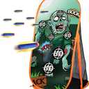 RONSTONE Shooting Practice Target Compatible with Nerf Gun for Boys Girls, Toy Foam Blaster Shooting Targets for Kids Indoor Outdoor, Zombie Shooting Target with Storage Net