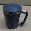 Self Stirring Coffee Mug, 18 oz Self Stirring Mug with Lid, Self Stirring Cup with Stainless Steel for Coffee, Milk and Beverages at Office, Home, Travel, Camping, 1 Pack - Blue