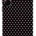 Owncase for Samsung Galaxy S22 Ultra Case Cute Fashion Polka Dot Phone Case for Women Girls Shockproof Slim TPU and Hard PC Protective Cover, Black