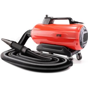 SPTA Air Cannon Car Dryer Blower, 3000W Auto Car Wash Dryer, Air Cannon Car Dryer with 4 Wheels&30-Foot Flexible Hose, Filtered Car Air Dryer, Drying for Car Wash Water Drying, Dusting -S Series Item