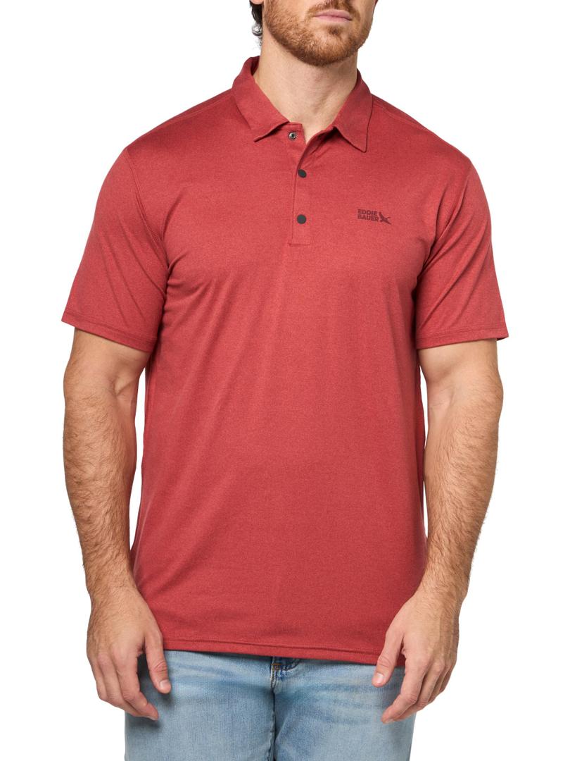 Eddie Bauer Men's Tall Short Sleeve Mountain Trek Trek Polo 2.0 (Green)