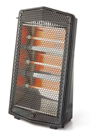 Pelonis Ultra Quiet Quartz Radiant Indoor Heater, Black, New, PSH20Q3ABB