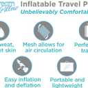 Airstreem Inflatable Pillow Inflatable Pool Pillow and Sunbathing Pillow That Circulates Air For Cool Comfort Portable, Lightweight, Inflates Easily Ideal for the Pool, Camping, Beach, Tub