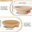 Banneton Bread Proofing Basket Set - 2X Round Sourdough Proofing Baskets - Sourdough Proofing Bowls Bread Baking Supplies With Liner & Cloth Cover - Cotton Rope Banneton Basket for Baking