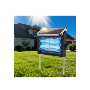 Solar Bug Zapper Outdoor, Mosquito Zapper Waterproof Electric Fly Zapper Rechargeable Mosquito Killer Lamp with 10W Solar Panel, 4500V Cordless Fly Trap for Backyard, Patio, Garden, RV, Camping