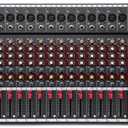 Professional Audio Mixer 16 Channel Audio Bluetooth Mixing Console with USB Audio Interface Phantom Power Sound Board Music Reverb Stereo Equalizer for PC Recording Stage DJ Studio Karaoke Music