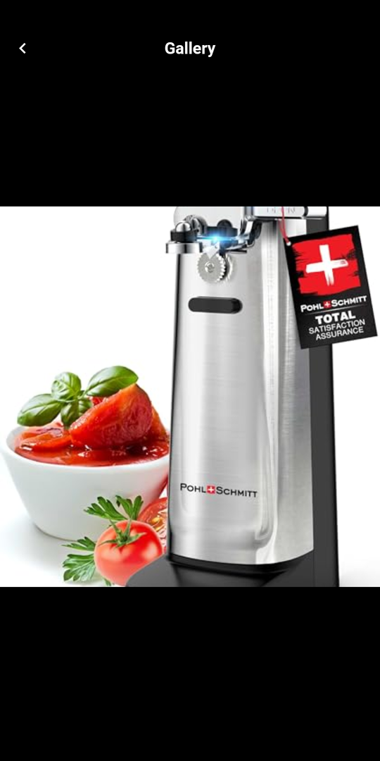 POHL SCHMITT Electric Can Opener with Knife Sharpener and Bottle Opener