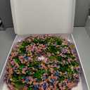 Patriotic Memorial Day Wreath, 4th of July 250th Anniversary Front Door Wreath, Red White Blue Faux Silk Flower Wreath, All-Weather Greenery Wall Porch Decor for Veterans Day Flag Day Independence Day