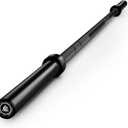 LIONSCOOL 7FT Olympic Barbell for Weightlifting, Power Lifting, 2 Inch Strength Training Bar for Squats, Deadlifts, Presses, Rows, Curls - 700lbs/1000lbs/1500lbs Capacity (Black E-coating, 1000LBS, No Center Knurl)