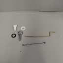 Toilet Handle Replacement Kit - Chrome Finish Tank Flush Lever with Stainless Steel Flapper Chains, Seal Gasket and Nut, Universal Toilet Trip Lever (Side Mount)