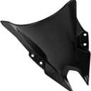 Motorcycle 18.4" Windscreen Windshield Replacement for Kawasaki Ninja500 Ninja 500 SE 2024 2025 2026 PC Windscreen Double Bubble (Black)