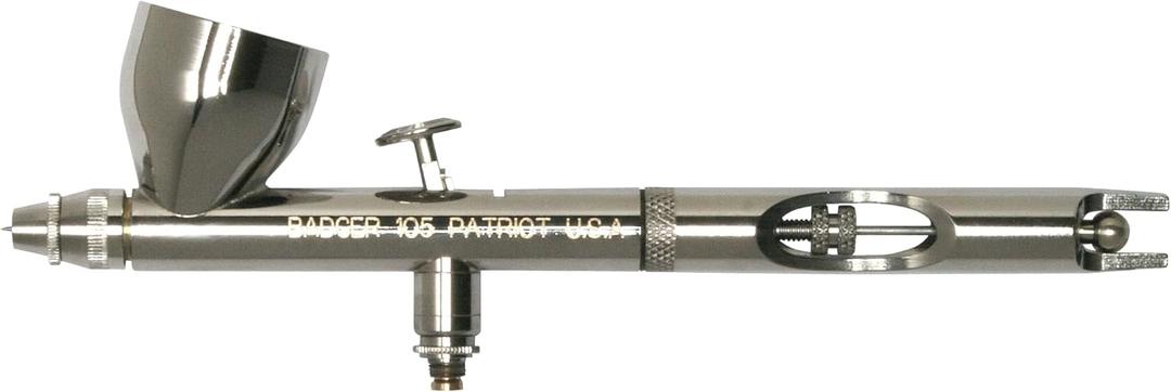 Badger Air-Brush Co. Model 105 Patriot Fine Gravity Airbrush, Stainless Steel