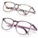 Alsenor Safety Glasses Anti Fog Goggles Protective Eyewear Blue Light Blocking Anti Dust UV Protection Glasses For Men Women (2 Pack(New-Leopard+New-Purple))