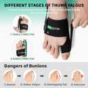 Healrecux Bunion Corrector for Women Men Big Toe, Bunion Splint Brace Big Toe Straightener for Bunion Relief, Bunion Fix Hallux Valgus Correction for Day Night Support