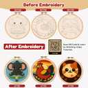 TEKWAVE Punch Needle Kit for Adults Beginners Rooster Sunrise Design, Step-by-Step Video Pre-Printed Pattern and Written Instructions, DIY Embroidery Set with Yarn, Fabric, Hoop for Home Decor Crafts