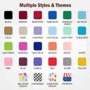 Party Solids Pack Of 12 Premium Plastic Tablecloth 54 Inch x 108 Inch Rectangle Table Cover - Purple