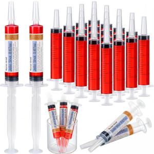 Threlaco 40 Pcs Nursing Graduation Party Supplies, 20 Pcs Plastic Syringes for Drinks, 20 Sticky Labels, Class of 2026 Graduation Decoration Nurse Party Supplies Bsn Rn Lpn Gift(20 ml)