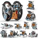 STEM Toys for Ages 8-13, Solar Powered Kits Toys Robotics for Kids Ages 8-12, Educational Building Science Experiment Kit, Boys Gifts for Kids 8 9 10 11 12 13 Years Learning Projects, (Gray)