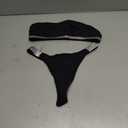 WDIRARA Women's Glitter Strapless Lingerie Set 2 Piece Bandeau Bra Panty Sets, Size M