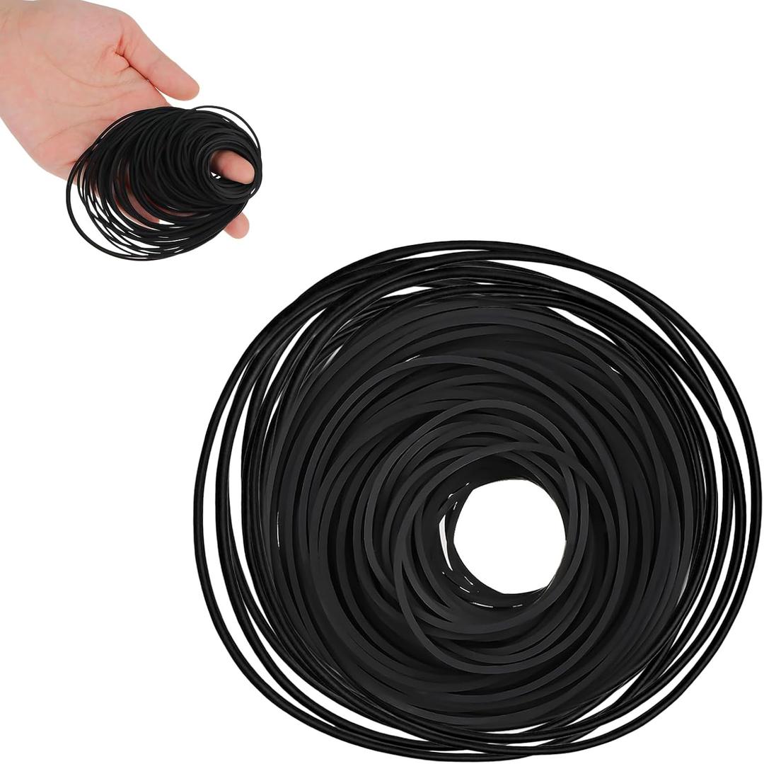 6 x 50 Pcs Recorder Rubber Belts Cassette Recorder Repair Maintenance Tape Machine Rubber Belt 40-135 mm Mix Flat Cassette Belts for DVD CD LD VCR Repeater Drives 1mm Width